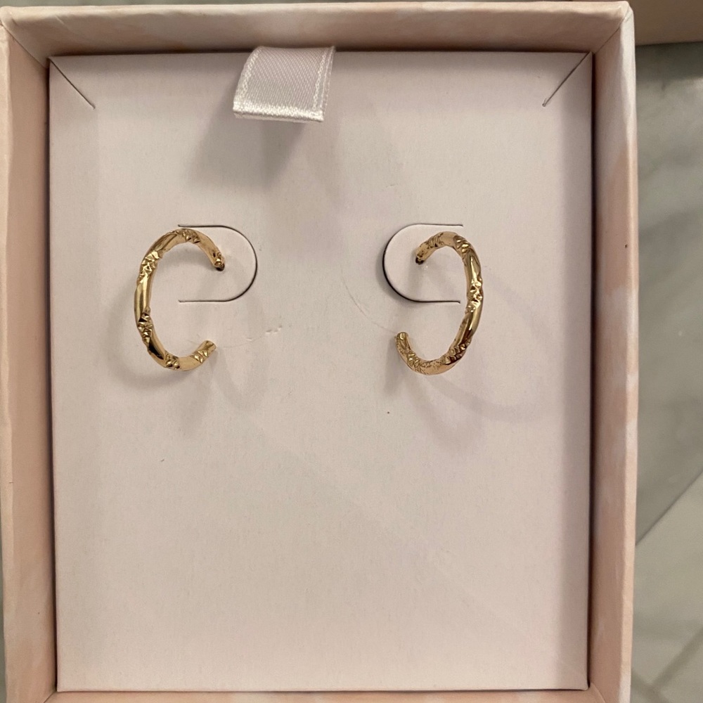 Summer and Rose gold hoop earrings